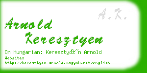 arnold keresztyen business card